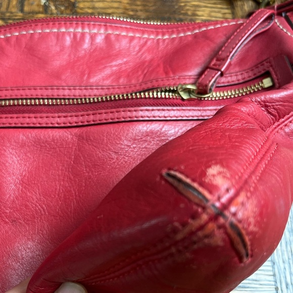 Coach Poppy Perri Hippie Rose Leather Crossbody Hobo Bag #22421 - Picture 6 of 12